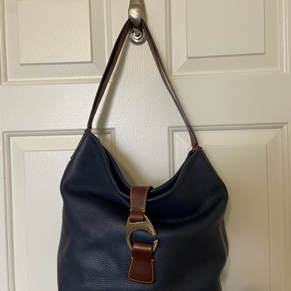 Dooney & Bourke Navy Leather Hobo Bag
